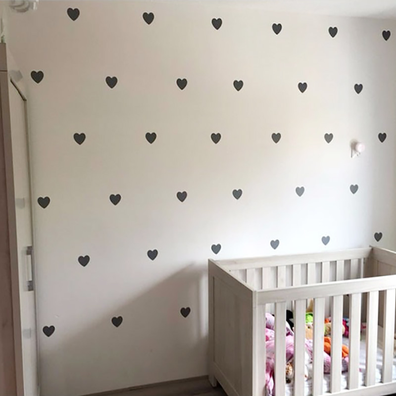 Baby Girl Nursery Quotes - Декоративные наклейки в форме сердца для